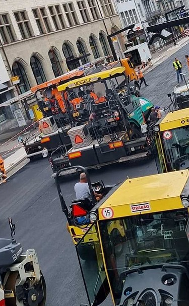 Foto vom Umbau der Bahnhofstrasse