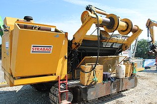 gelbe Baumaschine