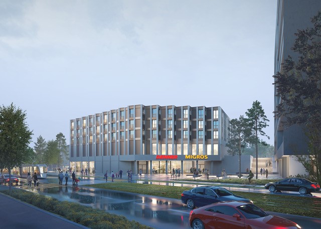 Schlieren Kesslerplatz vom Hochbau Bild von Schlieren Kesslerplatz
