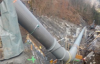Bild vom Bau Kleinwasserkraftwerk Luchsingen