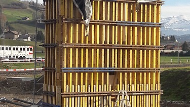 Foto von Schalung für die Stützen
