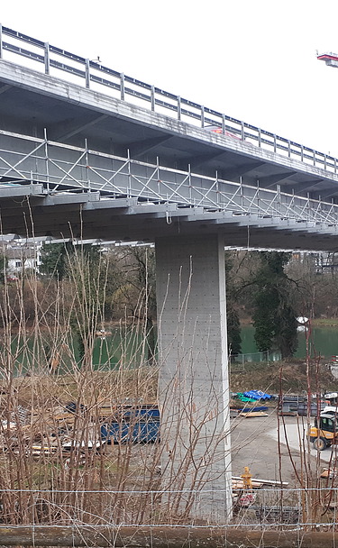 Foto von der Sanierung Viadukt Mühle in Wil